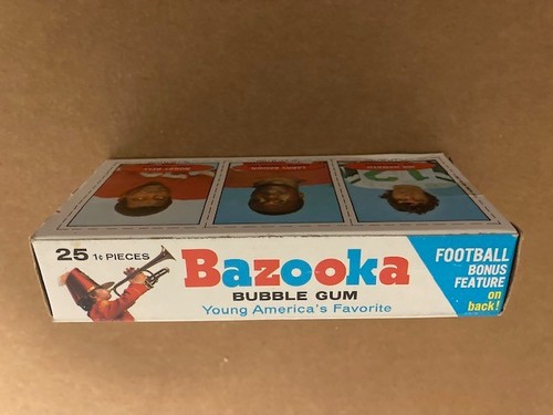 1971 TOPPS BAZOOKA SCATOLA COMPLETA FOOTBALL NAMATH - L.BROWN - B.BELL BELLA! - Foto 2 di 5