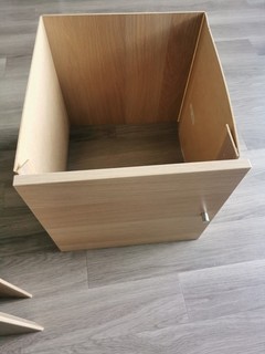 8x IKEA KALLAX Inserts with Door Fronts "White Stained Oak" Effect 33x33cm
