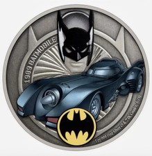 2021 Niue 1oz DC Comics Batman 1989 Batmobile Silver Coin .999