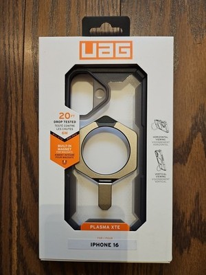 NEW! URBAN ARMOR UAG Plasma XTE  iPhone 16, Ash Titanium Magsafe Metal Kickstand