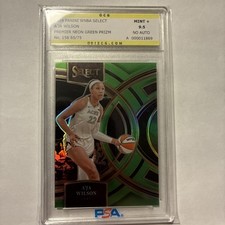 2024 A’Ja Wilson Neon Green Premier /75 OCG 9.5
