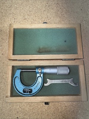 Fowler Japan 52-240-001 0-1'' Outside Micrometer w/ Case