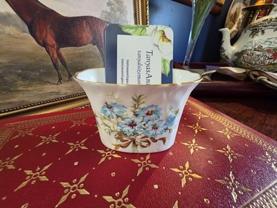 Aynsley England Blue Floral Toothpick holder  2 1/8'' AYN140