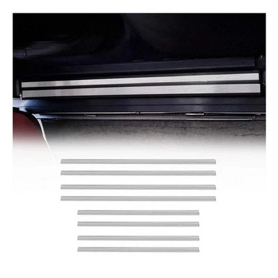 Couverture de Seuil de porte pour Mercedes Classe E W210 1995-2003 inox Brossé - Photo 1/4
