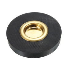 Cello Bass Rock Stop, Bass Round End Pin Rubber Stopper, Black and Golden