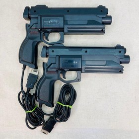 Sega Saturn GUN CONTROLLER 2 Set Virtua Cop HSS-0152 Work for CRT TV Only SS
