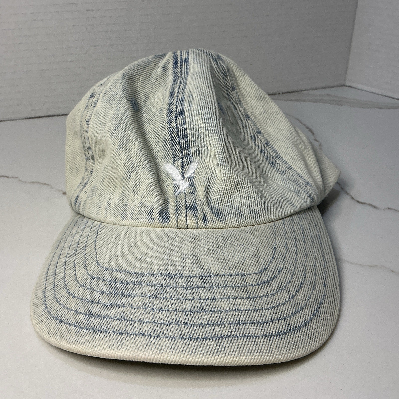 American Eagle Hat Adjustable Distressed Denim - image 1