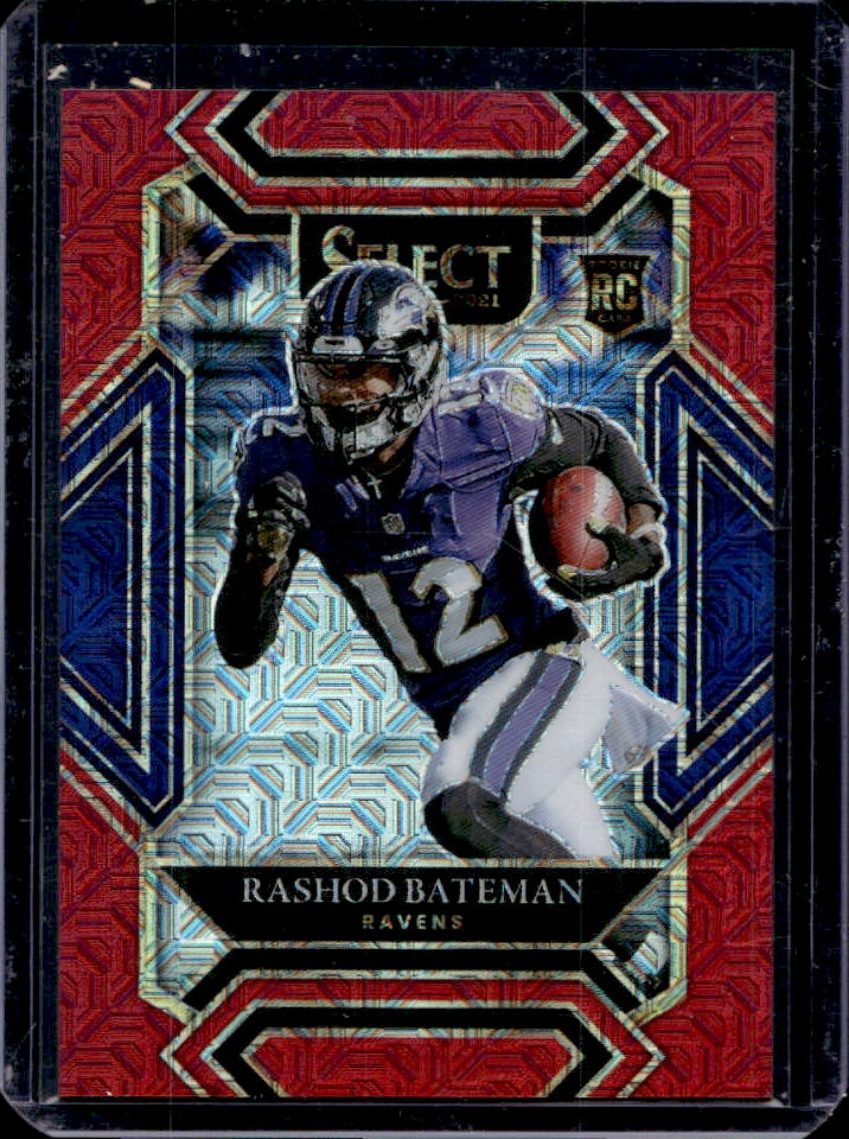 2021 Select Rashod Bateman RC Red Prizm Rookie Club #14/49 Ravens