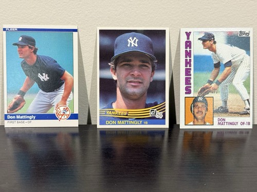 1984 Don Mattingly Rookies Donruss #248, Fleer #131, Topps #8 Near Mint - Picture 2 of 10
