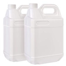 2 Pack 1 Gallon Clear Plastic Jugs with Lids, Water Jug Storage Containers wi...