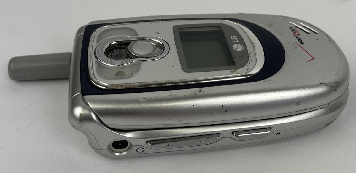 LG Electronics Inc. Sliver Flip Phone Model VX6100 Verizon Circa