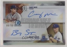 2018 Bowman Draft 6/99 Brady Singer Casey Mize #RVA-MS Auto 07d9