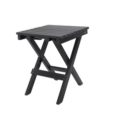 Outdoor Side Table Patio HDPE Small Outside Plastic Folding End Tables for Po...