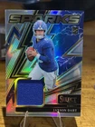 Jaxson Dart 2025 Panini Select RC Sparks Patch Silver Prizm /149 Giants SPK-JDT