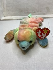 Ty Beanie Baby Sammy the Bear Tie Dye Plush Collectible 1999 Vintage Error/Tag