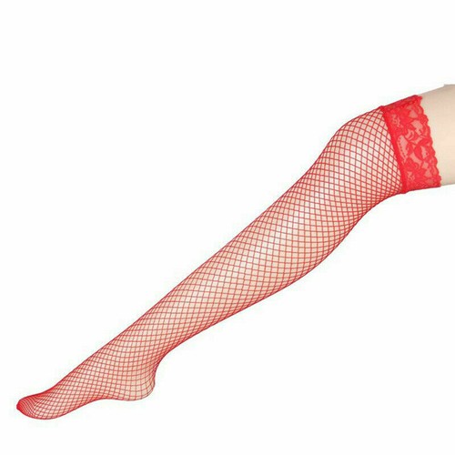 Women Girls Fishnet Stocking Thigh High Sexy Lingerie Socks Hosiery Bow Black - Picture 40 of 55