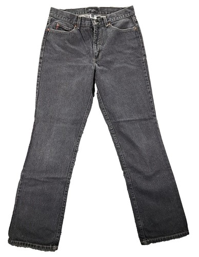 Guess Jeans Womens Sz 32 Black Straight Leg Denim Blue USA 100% Cotton