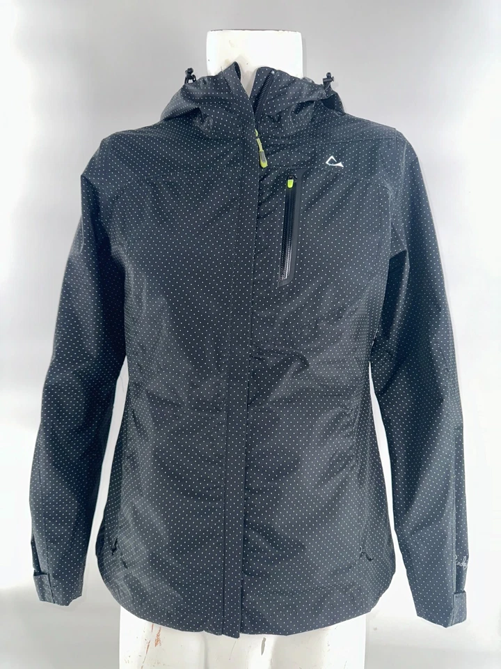 Chaqueta de Lluvia Paradox Cremallera Completa Con Capucha Mujer S Negra Lunares Poliéster YGI I4-151 Foto 2 de 4