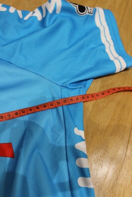 SMS Santini Milram Team UCI PRO TOUR Shirt Cycling Jersey Cycle Bike Size L Blue