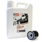 Ipone 10.4 10w40 Oil and Filter Kit Triumph Tiger 1050 EFI 2009
