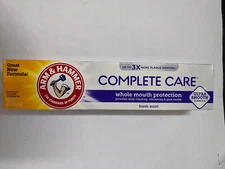 2 PACK ARM & HAMMER Complete Care Fluoride Anticavity Toothpaste, Fresh Mint 6oz