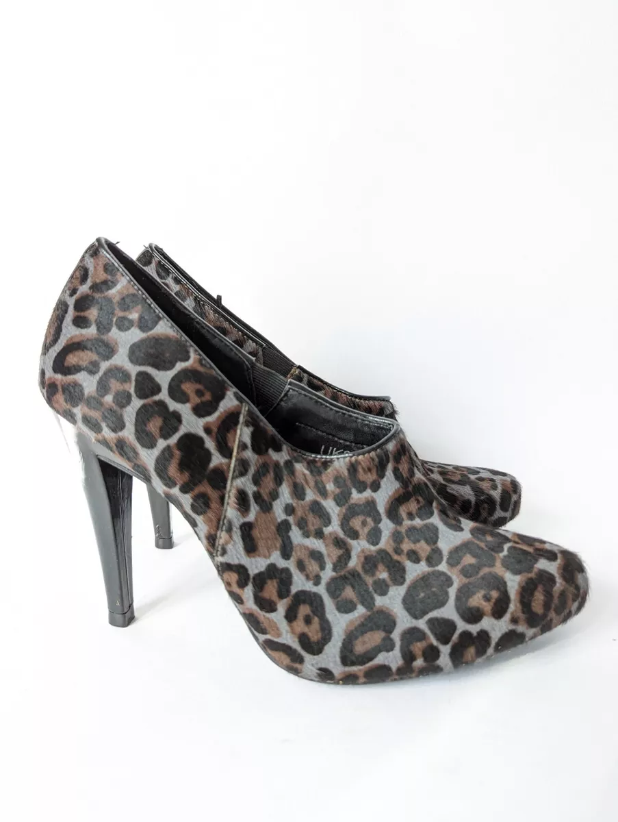 M S Ankle Boots Leopard Pointed Toe Shoe Boots UK3.5 eBay