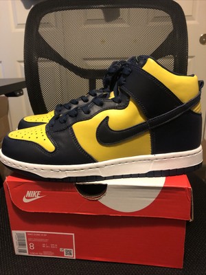 dunk high maize & blue