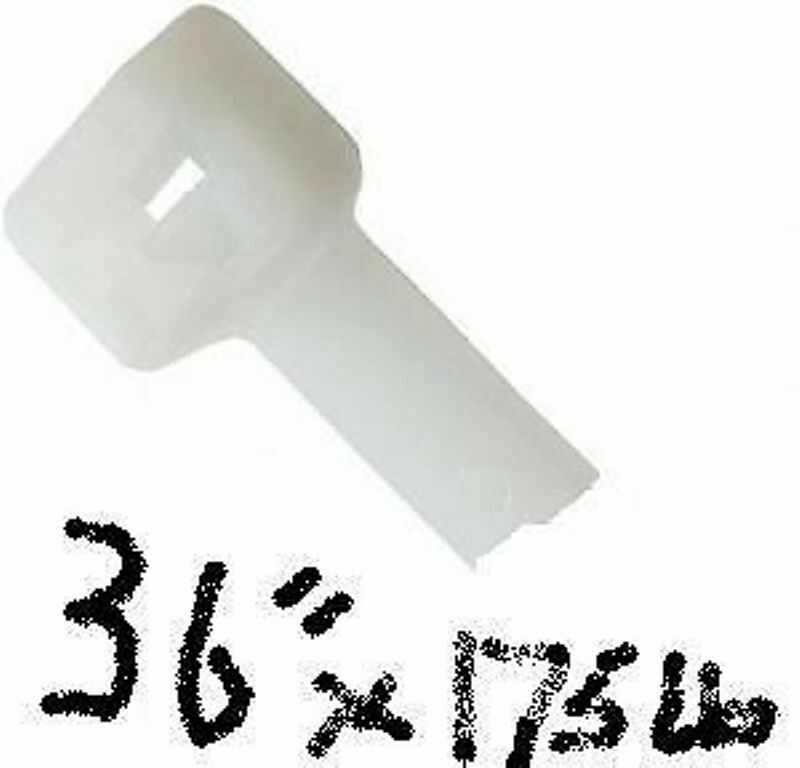100 36" Cable Zip Ties Heavy Duty Duct Straps Natural 175lb Load eBay