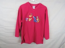 Disney Store Pooh  Friends Terry Sweatshirt M Vtg Embroidered 100 Acre Woods