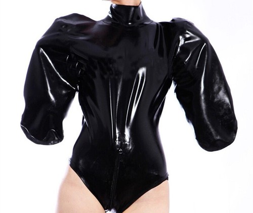 Latex Rubber Gummi schwarz Anzug Uniform Halloween Ganzzug Cosplay Fixed Herren XL
