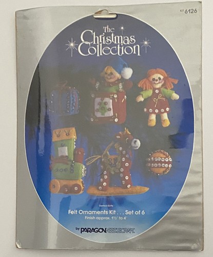 Vtg Felt Ornament KIT Paragon Needlecraft 6126 CHRISTMAS COLLECTION Santas Gifts - 第 2/5 張圖片