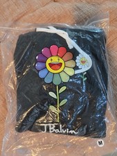 J Balvin Blanco x Takashi Murakami Flower Hoodie Size MEDIUM