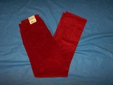 Size 20 Boys Modern Fit Adjustable Waist Class/Club Corduroy Pants Red