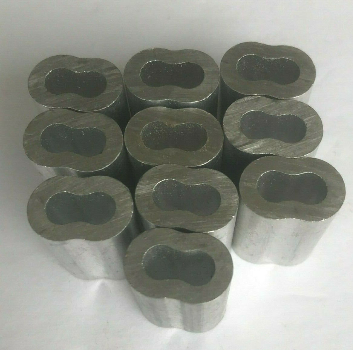 Package of 10 EQUIPRITE (FASTENAL) 43386 ALUMINUM 3/16" CABLE CRIMP