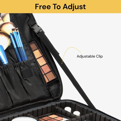 Professional Makeup Bag Portable Cosmetic Organize Case Storage Box Travel Large - Picture 13 of 16