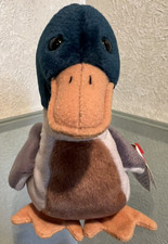 Ty Beanie Baby Jake The Mallard Drake Duck, 1997/1998 Tag Errors Retired