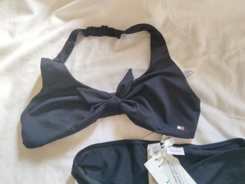 TOMMY HILFIGER 2 PIECE BIKINI SET SIZE 10/12 BLUE TOP & BOTTOM SWIMSUIT NWT - Picture 5 of 10