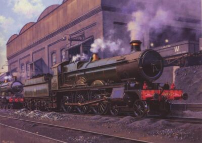 GWR Saint Class Dampflok Lok Rohling Vatertag Geburtstagskarte