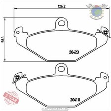 Kit Bremsbeläge Brembo Hinterachse für LOTUS EUROPA EXIGE ELISE 2 OPEL SPEEDST D