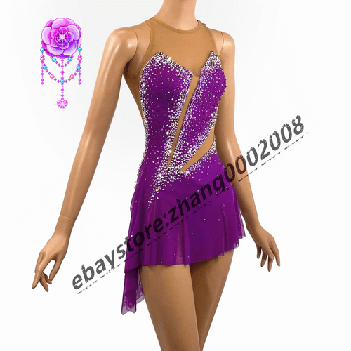Sparkle Ice Figure Skating Dress/Baton Twirling Costume/Ballroon Dance Dress - Picture 1 of 9