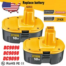 2 PACK 18V Battery For Dewalt 18 VOLT XRP DC9096 DC9098 Ni-MH DC9099 NEW