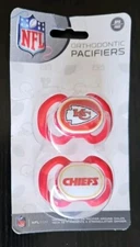 Baby Fanatic KC CHIEFS Officially Licensed NFL Pacifire 2-pack NEW