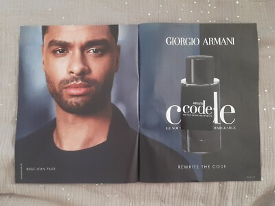 Werbepapier Parfum. Parfum Ad Armani Code von 2022 + Patchkarte