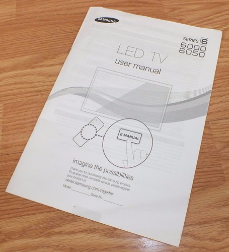 Genuine Samsung Series 6 - 6000 / 6050 LED TV User Manual Only **READ**  - Picture 1 of 3