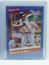 Rickey Henderson 2020 Donruss Baseball - BLUE HOLO VARIATION - New York Yankees