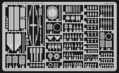 MW22 EDUARD 32092 UH-1C EXTERIOR 1/35 PE SET for ACADEMY/MRC