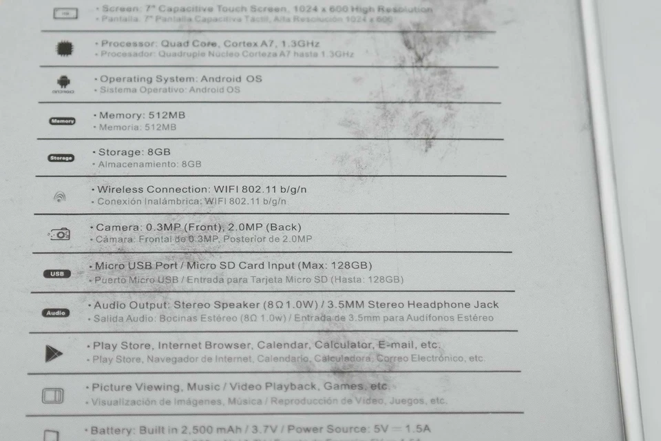 -NEW-IVIEW SUPRAPAD 733TPC 7 INCH TABLET -DUAL CAM ANDROID WIFI * FREE SHIPPING* - Image 4 of 4