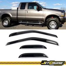Fits 97-03 Ford F150 F250 Extended Cab Acrylic Window Visors Rain Sun Guard 4Pcs