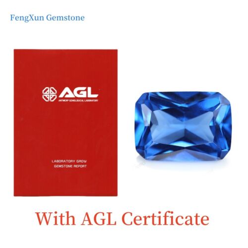 Lab Grown Ruby,Sapphire With AGL Certificate Octangle Shape Bead for Necklace - Picture 12 of 15