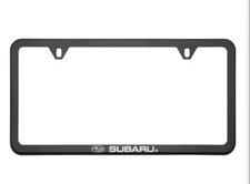 SUBARU LOGO SLIM LINE BLACK LICENSE PLATE FRAME  Wrx Sti + NEW